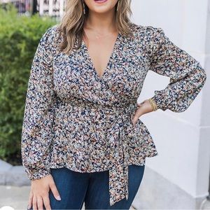 Floral Print Wrap Top by Caralyn Mirand @ The Drop